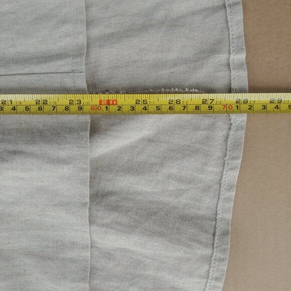 Natural tan cream linen blend skirt pockets 2X - Picture 4 of 7